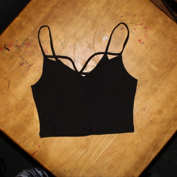 Hollister Tops - Black super cropped top